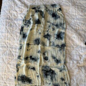 zara tie-dye satin maxi skirt